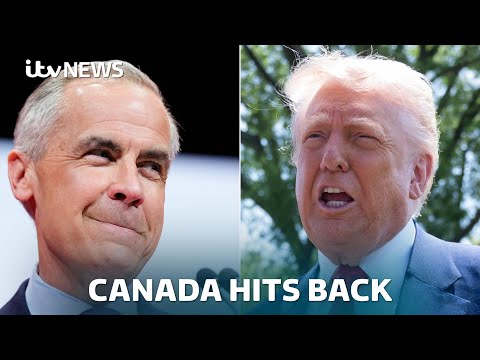 Canada hits back at US - as Trump reaches 100 days in the White House | ITV News