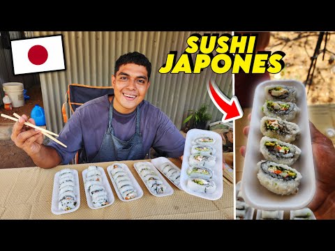 COCINANDO SUSHI JAPONES EN NUESTRA CASITA DE CAMPO 🇯🇵🏡 ASI LO PREPARÉ 