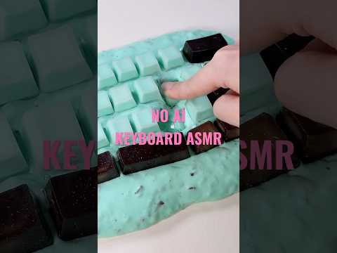 Slime Switch(?) Mint Choco Wax Cracking Keyboard ASMR