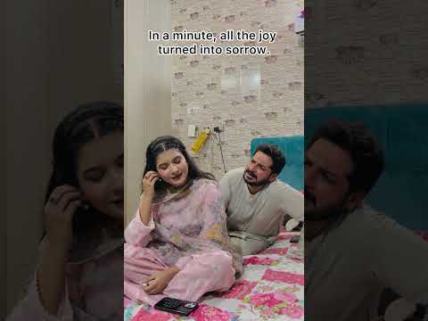 In a minute, all the joy turned into sorrow. #akhrootkhan #funny #comedymove #husbandwife
