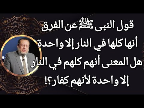 ماذا يعنى قول النبى ﷺ عن الفرق أنها كلها في النار إلا واحدة د محمد الزغبى