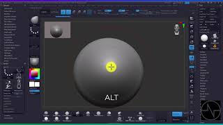 zBrush Tip: Move Brush + Alt Key