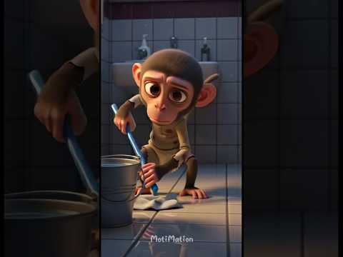 The Monkey Who Never Gave Up 🐒 #cartoon #moralstories #animation #shorts #viral #babifreitas