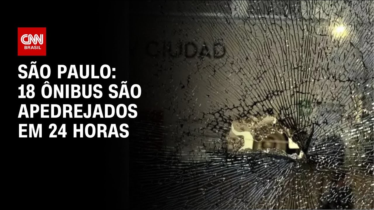 Vandalismo no transporte 18 ônibus são apedrejados em 24 horas em São Paulo | CNN 360º