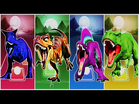 "Colorful T-Rex Warriors – The Great Dinosaur Showdown!"