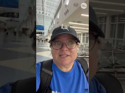 Travelers are being rattled by an airport ad. See the viral sign.