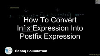 How To Convert Infix Expression Into Postfix Expression