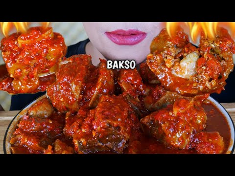 ASMR BAKSO BERANAK MERCON  DAN IGA MERCON SUPER PEDASNYA  EATING SOUNDS