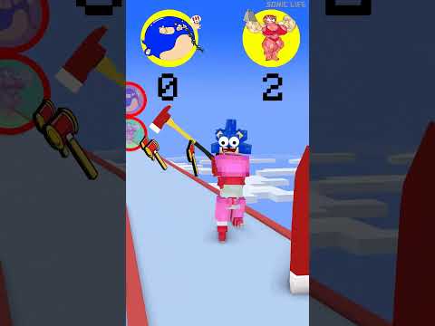 HELP SONIC RUN CHALLENGE ESCAPE FROM CHAINSAW with Sonic and Amy Rose #minecraft #shorts