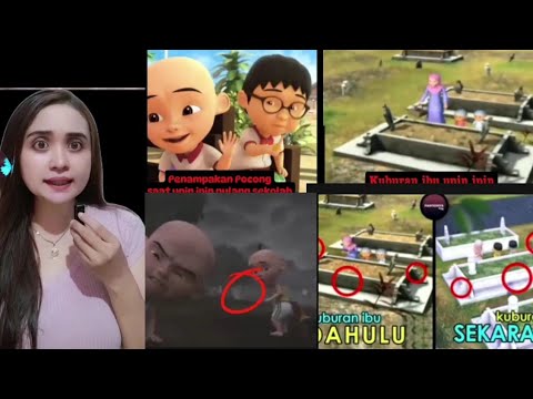 Penampakan di film Upin Ipin⚠️Kuburan ibu upin ipin berpindah😱 #horrorstories #upinipin #fypp