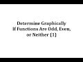 Understanding Even, Odd, and Neither Functions