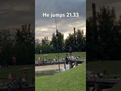 Germ terpstra jumps 21.33🤯 #fierljeppen #fy #sports #athletics #jumping #pole__atekaastra