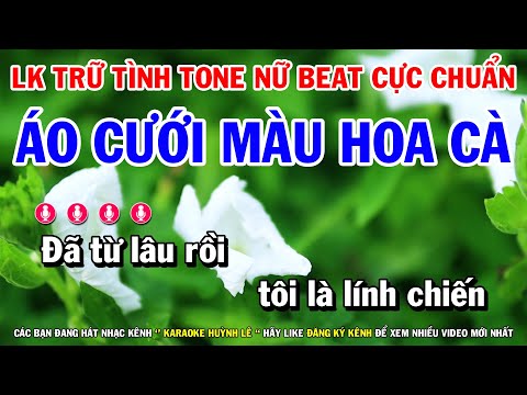 Karaoke Liên Khúc Trữ Tình Beat Hay Cực Chuẩn Tone Nữ | Áo Cưới Màu Hoa Cà – Chuyện Hoa Sim