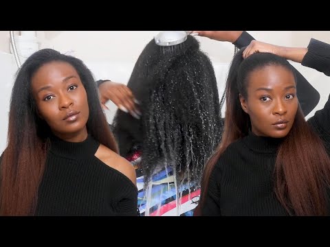 How to Blend Black Natural Hair With an Ombre Half Wig | HerGivenHair & Cécred First Impression