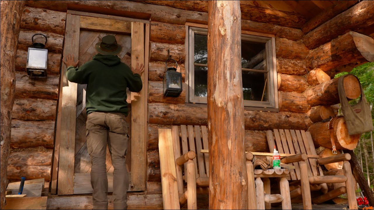 Building a Front Door for My Off Grid Log Cabin, Ep25