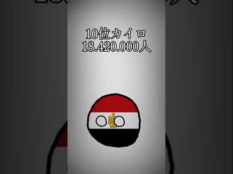 世界の都市圏人口ランキング！ #countryballs #ポーランドボール