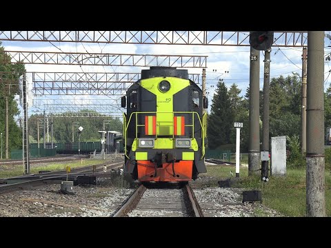 Тепловоз ТЭМ2-6520 на ст. Лагеди / TEM2-6520 at Lagedi station