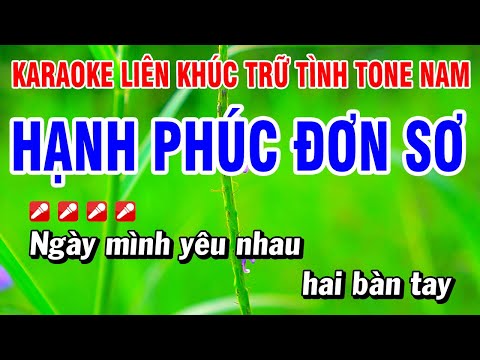 Karaoke Liên Khúc Nhạc Trữ Tình Tone Nam Dễ Hát – Hạnh Phúc Đơn Sơ | Hoài Phong Organ