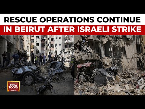 Search For Missing People Continues In Beirut After Israeli Airstrike That Killed Hezbollah Official