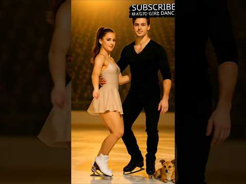 💫Elegance on Ice ❄️🐾 | Magical Y-Lift Moment with a Surprise Guest! #figureskating #icedance #viral