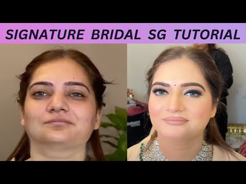 SIGNATURE BRIDAL MAKEUP TUTORIAL by @SakshiGuptaMakeupStudioAcademy in  simple steps|| #youtube