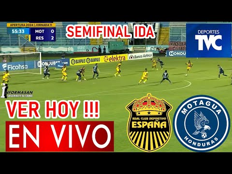 Real España vs. Motagua En Vivo, donde ver, a que hora juega, REAL ESPAÑA VS MOTAGUA SEMIFINAL IDA