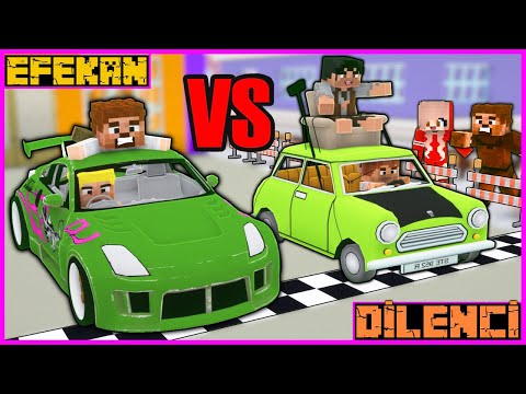 DİLENCİ ÇOCUK VS EFEKAN YARIŞ YAPTI! 😱 - Minecraft