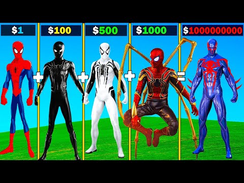 Shinchan UPGRADING $1 To $1,000,000,000 SPIDERMAN In GTA 5!