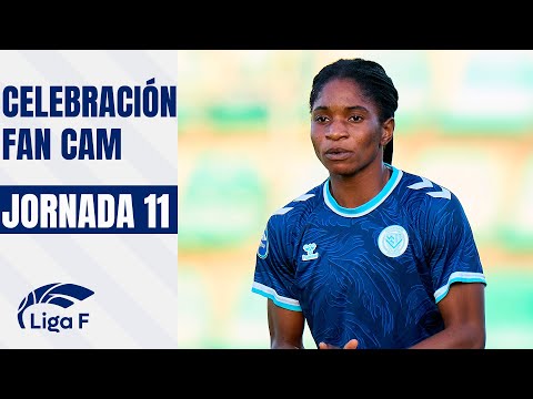 Rébecca Elloh: Celebración del gol en la FAN CAM