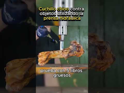 Cuchillo chino contra objetos utilizando la prensa hidráulica!