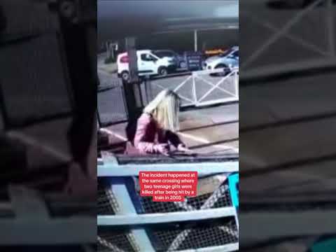 Shocking near miss at level crossing