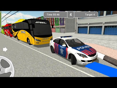 MOBIL POLISI SENDIRIAN KAWAL BANYAK BUS | AAG MOBIL POLISI SIMULATOR #mobilpolisi