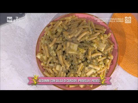 Sedanini con salsa di carciofi, provola e patate - È sempre mezzogiorno - 08/03/2024