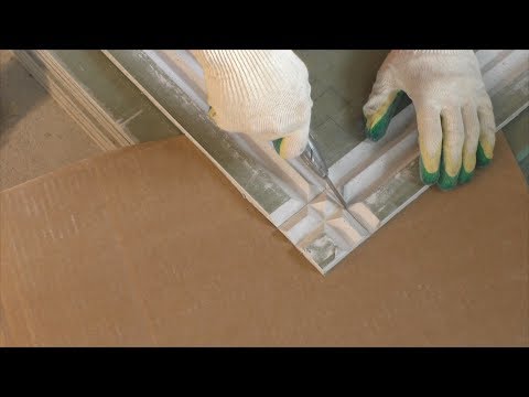 Фрезеровка гипсокартона под скрытую подсветку. Сложный элемент