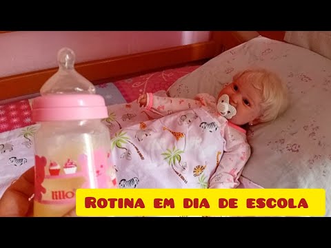 Rotina da Manhã da Bebê Reborn Alicia em dia de escola