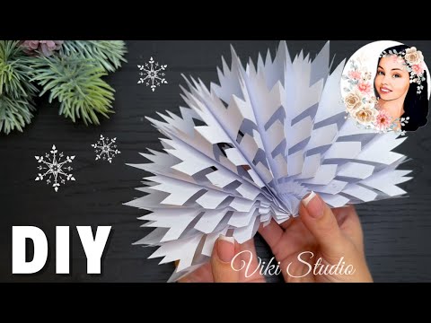 3D Paper Snowflakes Christmas Paper Craft Christmas Ornaments