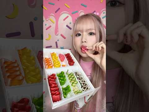 リボンキャンディーを食べるASMR🎀#shorts #asmr #mukbang #eating #candy #ribbon #お菓子 #スイーツ