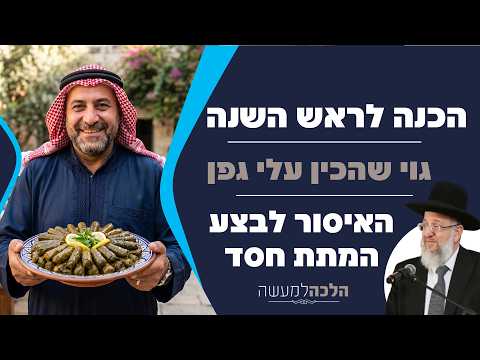 הכנה לראש השנה, עלי גפן שהכין גוי והאיסור לבצע המתת חסד | הלכה למעשה עם הרב ירון אשכנזי