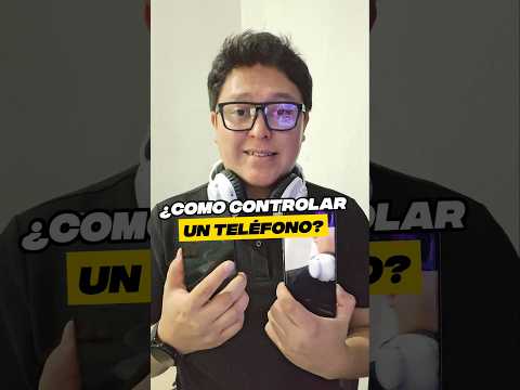 CÓMO CONTROLAR OTRO CELULAR  SIN TOCARLO 😱#truco #tutorial #celular  #app #controlar