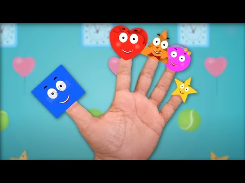 Shapes Finger Family - Fun Animated Cartoon Nursery Rhyme for Babies