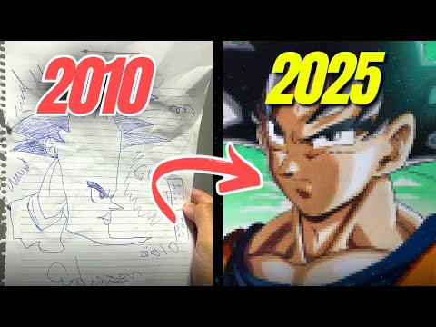 REFAZENDO DESENHOS DA MINHA INFÂNCIA #32  Goku
