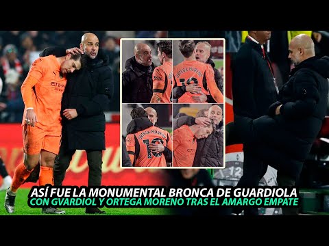 La TREMENDA BRONCA de GUARDIOLA con SUS JUGADORES tras el AMARGO EMPATE ante el BRENTFORD