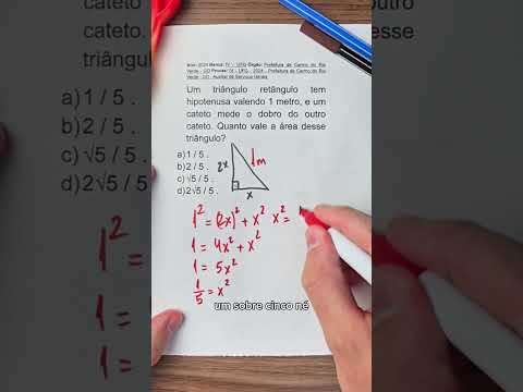 Teorema de Pitágoras em concurso #matemática #concurso ##matematica