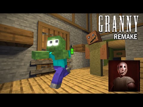 MONSTER MOBS GRANNY REMAKE ESCAPE CHALLENGE MINECRAFT ANIMATION