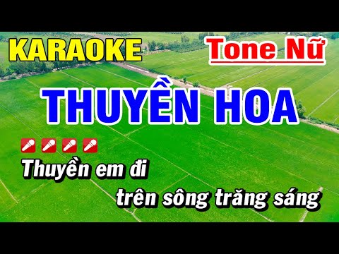 Thuyền Hoa Karaoke Nhạc Sống TONE NỮ | Hoài Phong Organ