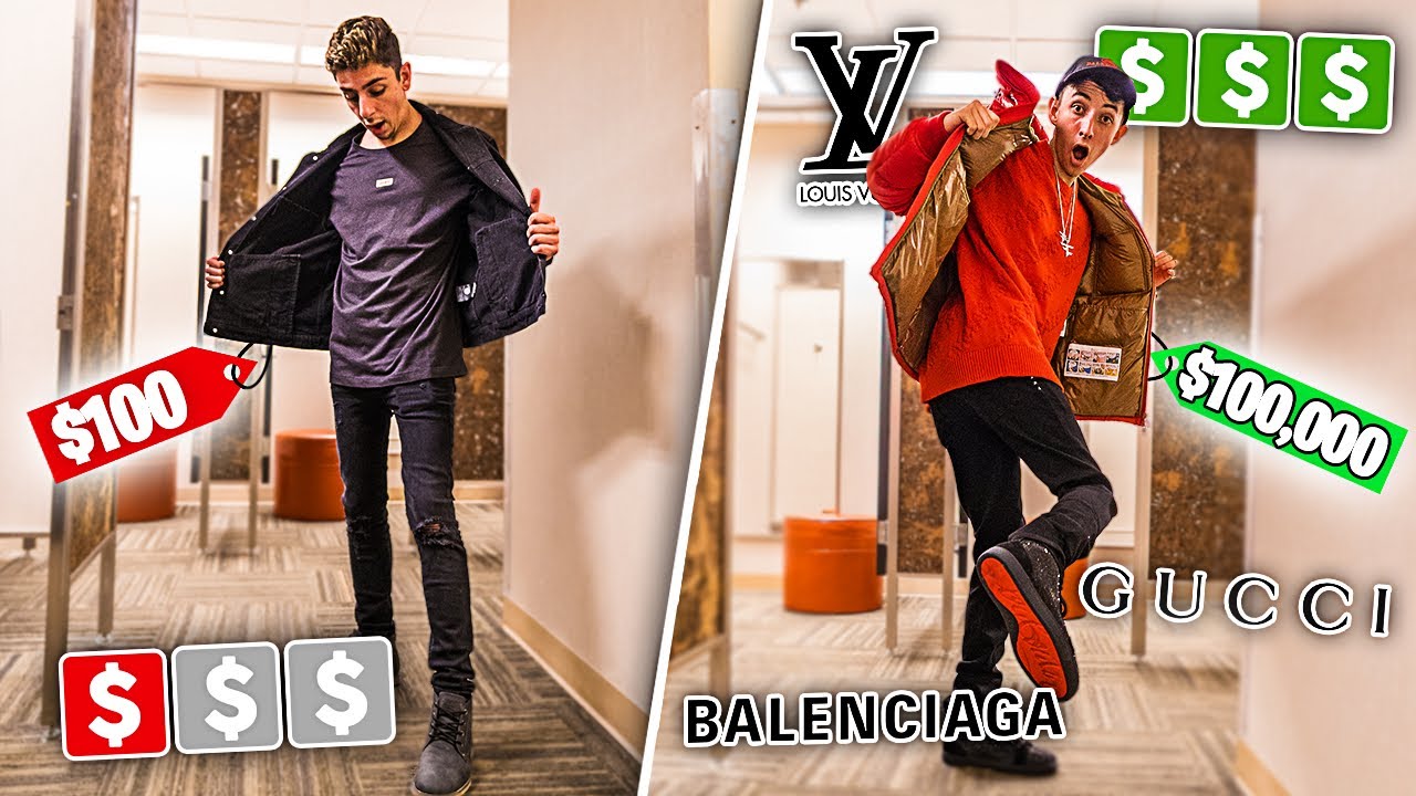 100 Outfit VS 100, 000 Outfit shocking
