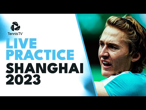 LIVE: Korda & Garin Follow Carlos Alcaraz In Practice | Rolex Shanghai Masters 2023