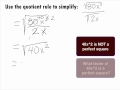 Simplifying Expressions and Radicals