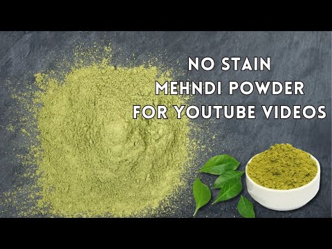 No stain mehndi powder for YouTube videos