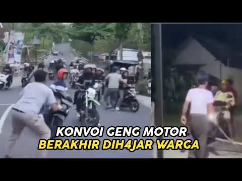 KONVOI MEMBUAT ONAR,BERAKHIR DIGEBUKIN DAN DIAMUK WARGA